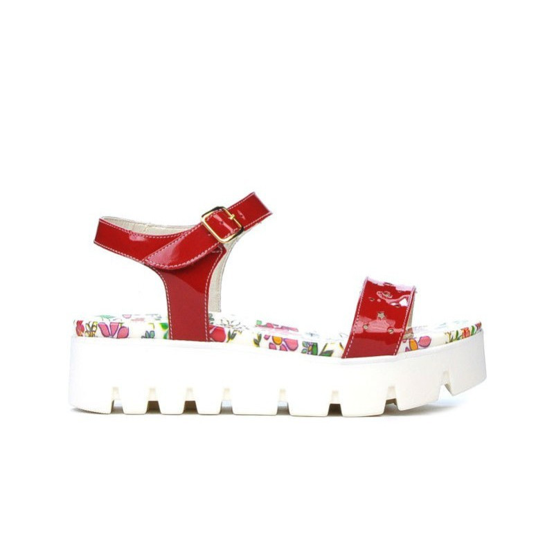 Sandalias de mujer 5034 charol rojo