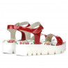 Sandalias de mujer 5034 charol rojo
