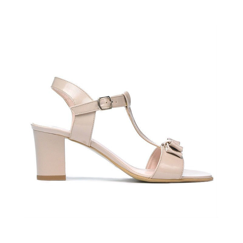 Sandalias de mujer 1257 charol marfil