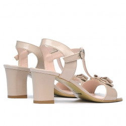 Sandalias de mujer 1257 charol marfil