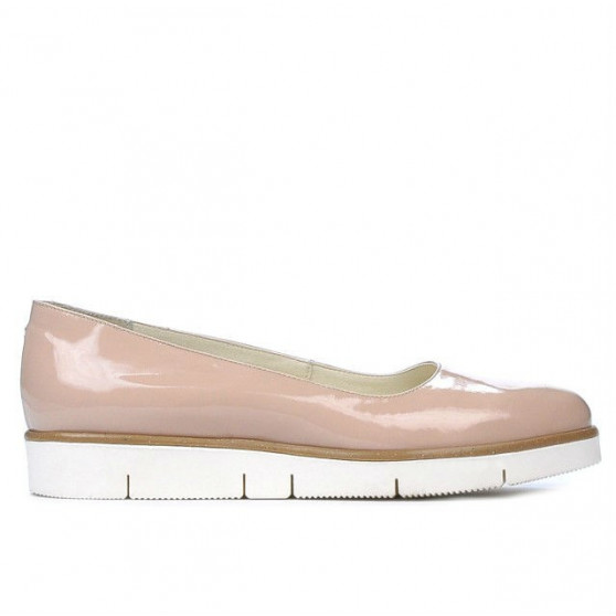 Zapatos casuales de mujer 677 charol nude