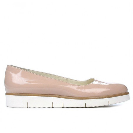 Zapatos casuales de mujer 677 charol nude