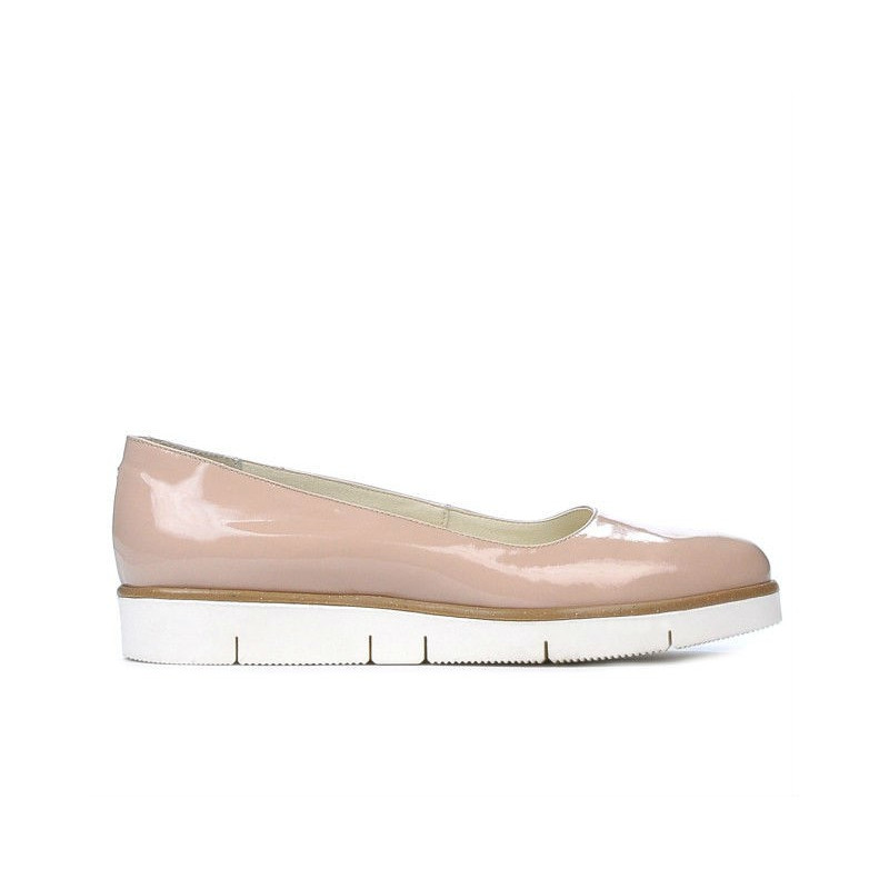 Zapatos casuales de mujer 677 charol nude