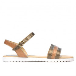 Sandalias mujer 5037 cobrizo combinado