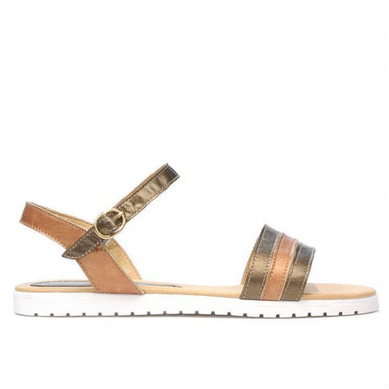 Sandalias mujer 5037 cobrizo combinado