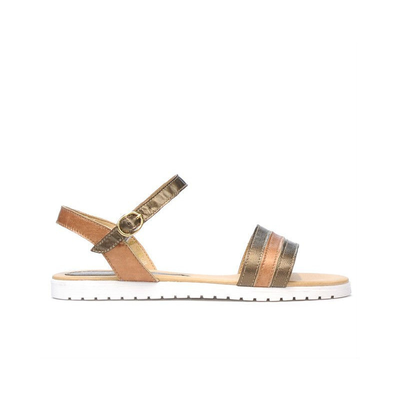 Sandalias mujer 5037 cobrizo combinado