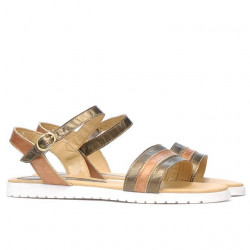 Sandalias mujer 5037 cobrizo combinado