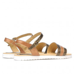 Sandalias mujer 5037 cobrizo combinado