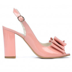Sandalias de mujer 1256 charol rosa