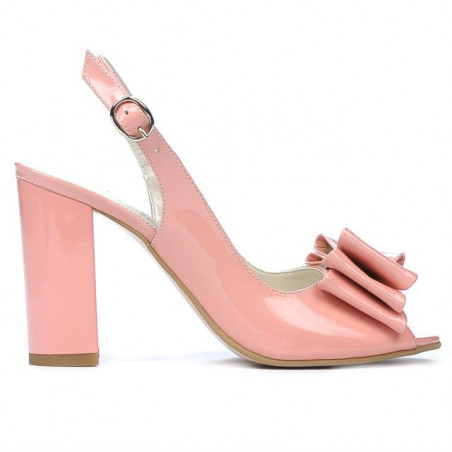 Sandalias de mujer 1256 charol rosa