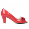 Sandalias de mujer 1255 charol rojo coral