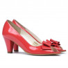 Sandalias de mujer 1255 charol rojo coral