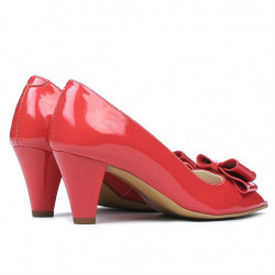Sandalias de mujer 1255 charol rojo coral