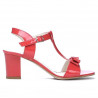Sandalias de mujer 1257 charol rojo coral