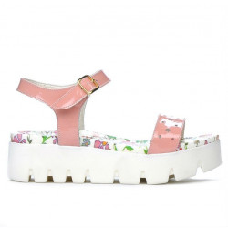 Sandalias de mujer 5034 charol rosa
