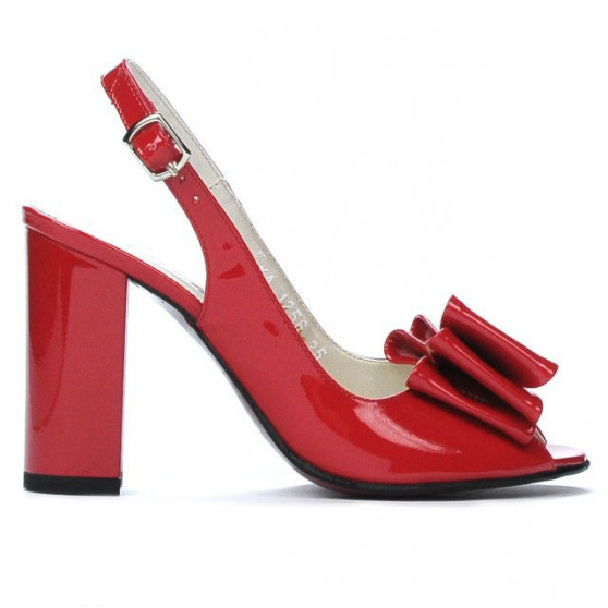 Sandalias de dama 1256 charol rojo