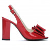 Sandalias de dama 1256 charol rojo