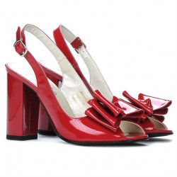 Sandalias de dama 1256 charol rojo