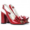 Sandalias de dama 1256 charol rojo