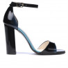 Sandalias de mujer 1259 charol azul+negro