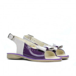 Sandalias para niños pequeños 58c charol morado+beige