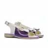Sandalias para niños pequeños 58c charol morado+beige