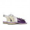 Sandalias para niños pequeños 58c charol morado+beige