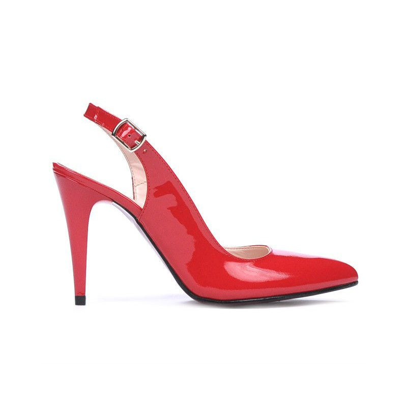 Sandalias de mujer 1249 charol rojo