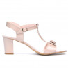 Sandalias de mujer 1257 charol beige nácar