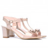 Sandalias de mujer 1257 charol beige nácar