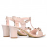 Sandalias de mujer 1257 charol beige nácar