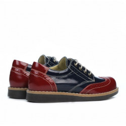 Zapatos para niños 154 charol burdeos combinado