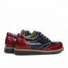 Zapatos para niños 154 charol burdeos combinado