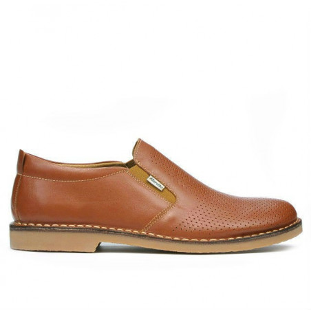 Zapatos casuales para hombre 7200p marrón perforado