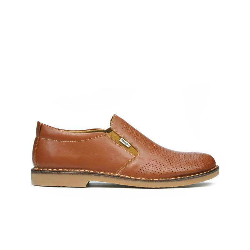 Zapatos casuales para hombres (tallas grandes) 7200mp marrón perforado