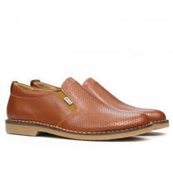 Zapatos casuales para hombres (tallas grandes) 7200mp marrón perforado