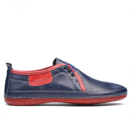 Mocasines hombre 865 índigo+rojo
