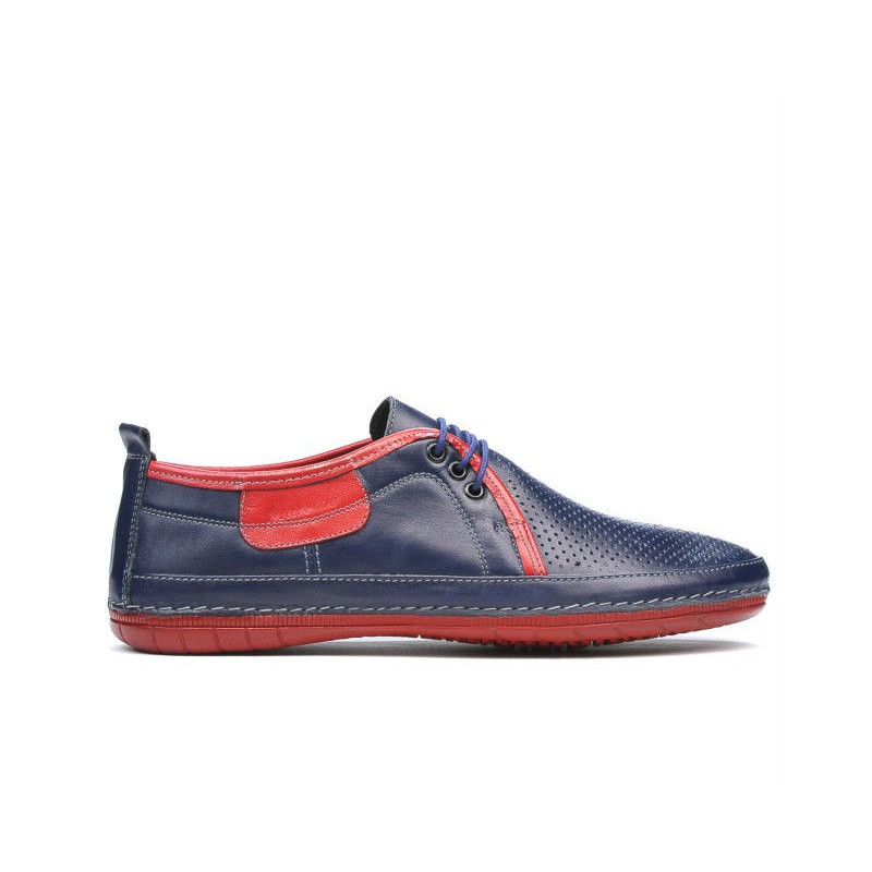 Mocasines hombre 865 índigo+rojo