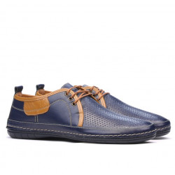 Mocasines hombre 865 índigo+marrón