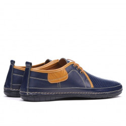 Mocasines hombre 865 índigo+marrón