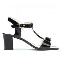 Sandalias de mujer 1257 charol negro