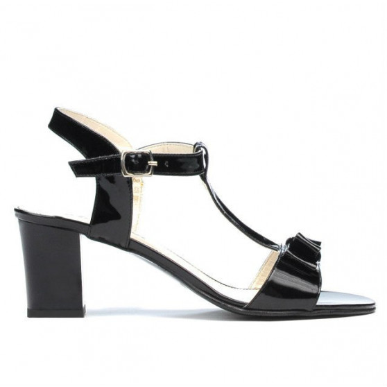 Sandalias de mujer 1257 charol negro