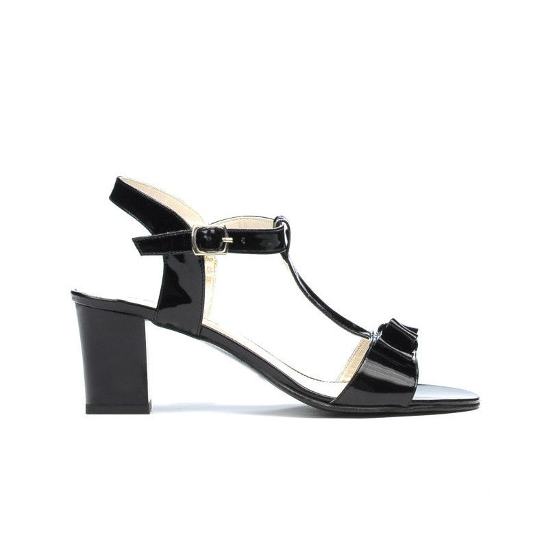 Sandalias de mujer 1257 charol negro
