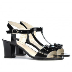 Sandalias de mujer 1257 charol negro