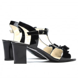 Sandalias de mujer 1257 charol negro
