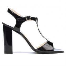 Sandalias mujer 1258 charol negro