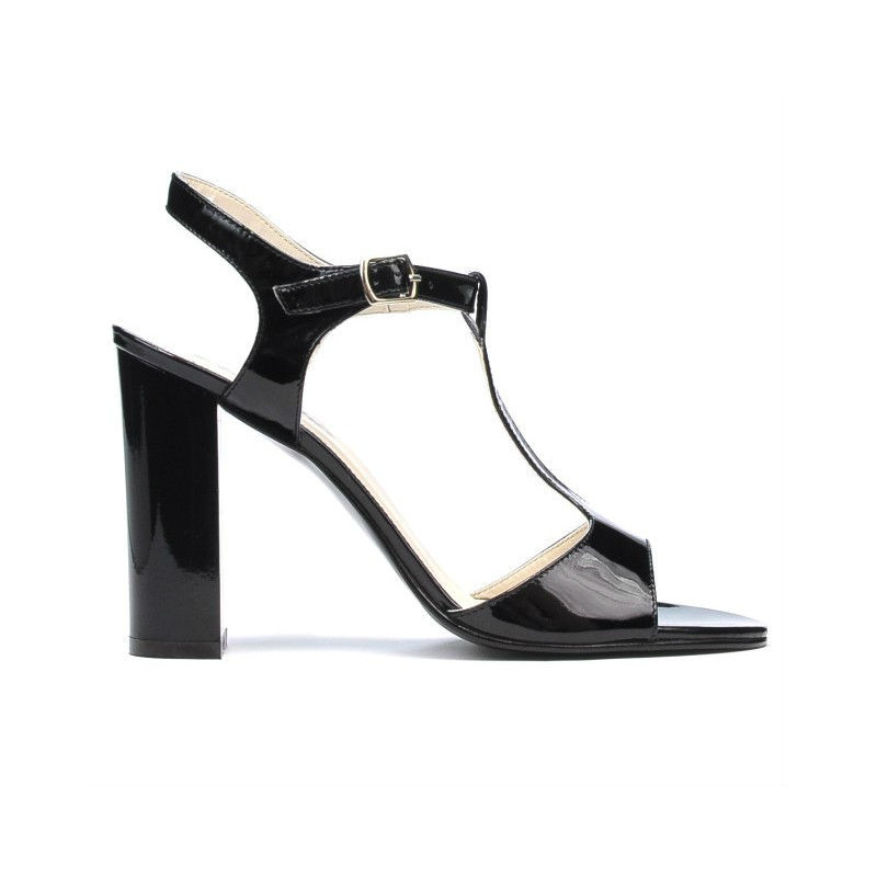 Sandalias mujer 1258 charol negro