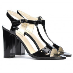 Sandalias mujer 1258 charol negro