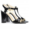 Sandalias mujer 1258 charol negro