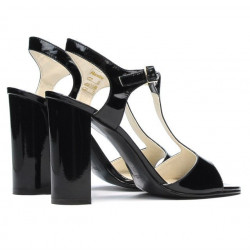 Sandalias mujer 1258 charol negro